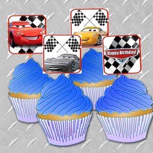 Cars Cupcake Toppers Printables | Cars Party Decorations | Cars Birthday Decor | Cars 3 Cake Topper | Instant Digital Download