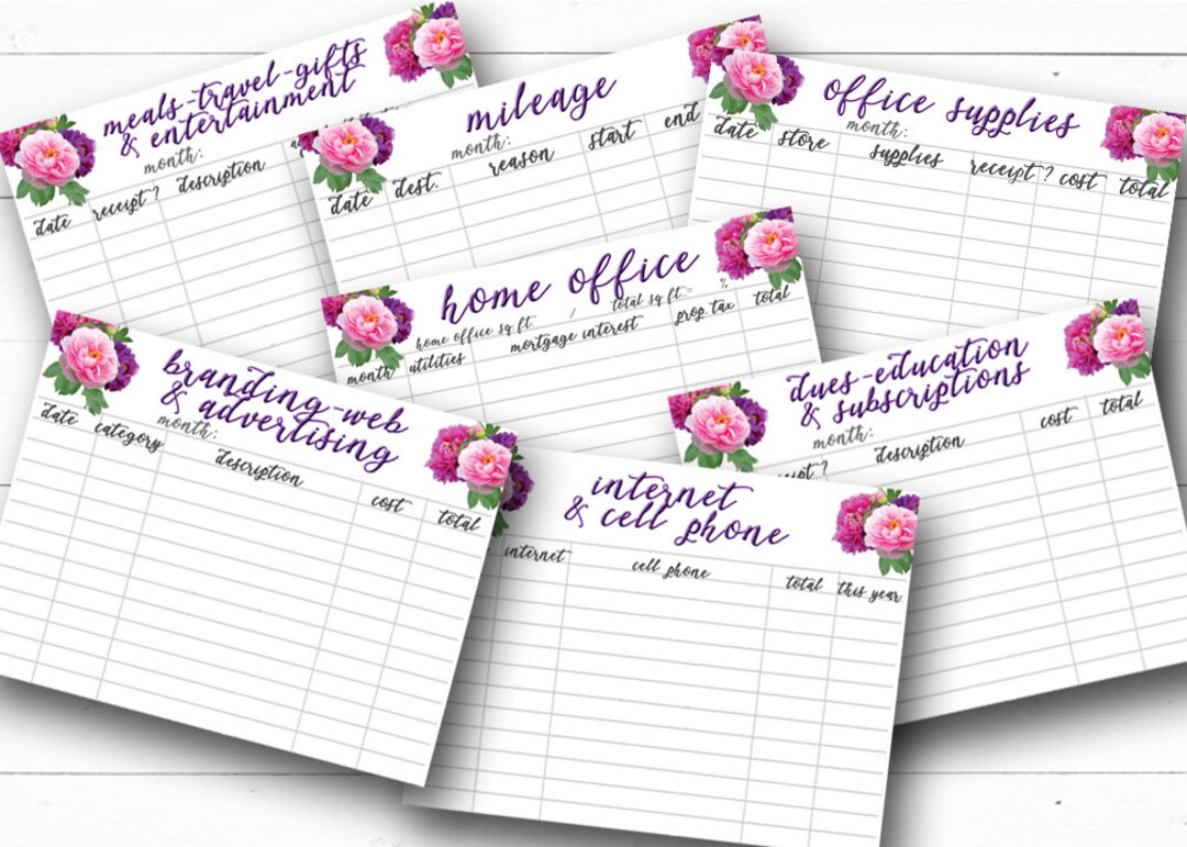 TAX DEDUCTIONS Expenses PRINTABLE Self Employed Independent - Etsy