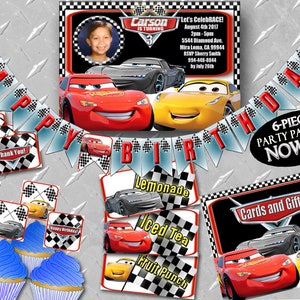 Invitación de Cars / Decoraciones de cumpleaños de Cars / Fiesta de cumpleaños de Cars / Tema de fiesta de Cars / Decoración de fiesta de Cars / Invitación de cumpleaños de Cars imprimible