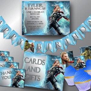 Thor Birthday Banner Printable | Thor Happy Birthday Banner | Thor Birthday Bunting | Thor Party Printables | Thor Party Decor | Digital