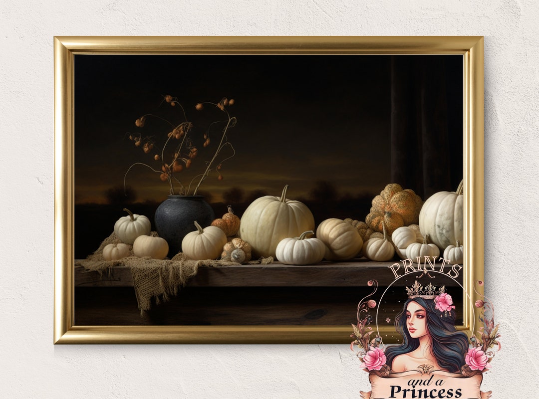 Pumpkin Artwork | Printable Wall Art for Fall | Halloween Art Print ...