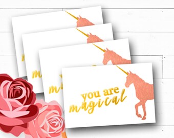 Unicorn Goodie Bags Printable | Unicorn Thank You Cards | Unicorn Printables | Unicorn Party Favors | Unicorn Goodie Bag Labels Tags