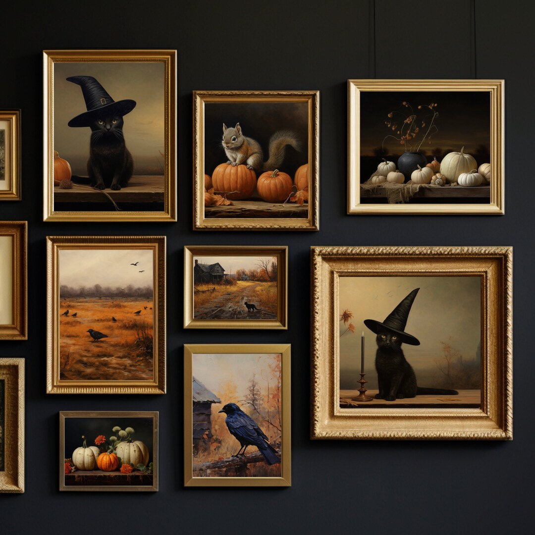 Gallery Wall Prints Set Halloween Printable Art Halloween Collage Wall ...