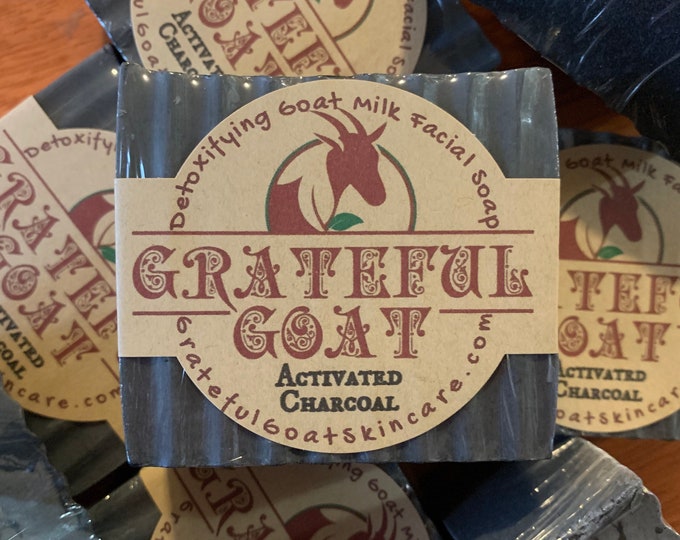 Detoxifying Activated Charcoal Goat Milk Facial Soap, unscented