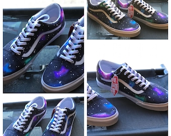 Galaxy vans shoes | Etsy