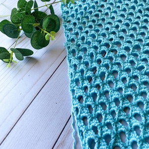 Apis Pocket Scarf, Crochet Pocket Scarf, Crochet Shawl, Crochet Wrap, Crochet Scarf, Honeycomb Trellis Stitch, Trellis Stitch image 9