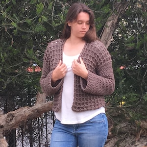Crochet Pattern: The Beachcomber Cardigan, Waffle Cardigan, Crochet Cardigan