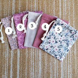 Pochette en coton, pochette à pendule, pochon, sac à vrac