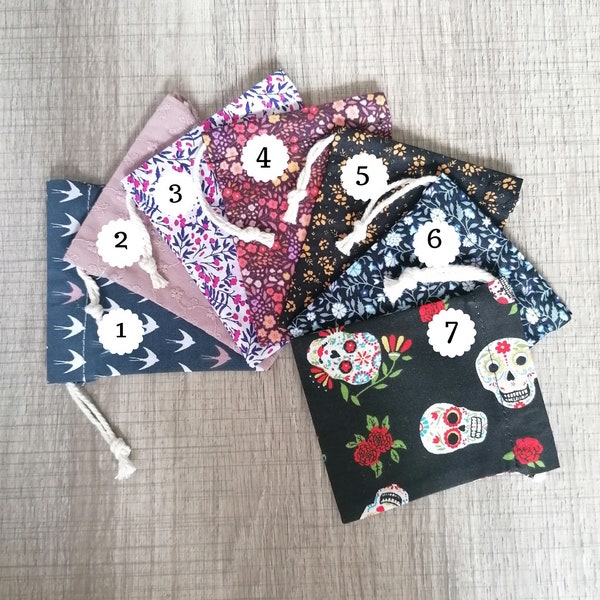 Petit pochon, pochette pour pendule, cristaux, sac à vrac