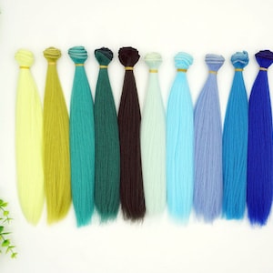 Doll Hair wefts for BJD/SD/Monster high/Blythe doll making custom dolls synthetic hair doll wig