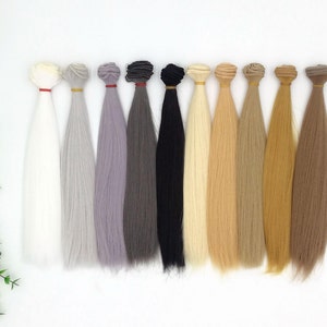 Straight Doll Hair wefts for making custom dolls synthetic hair doll wig