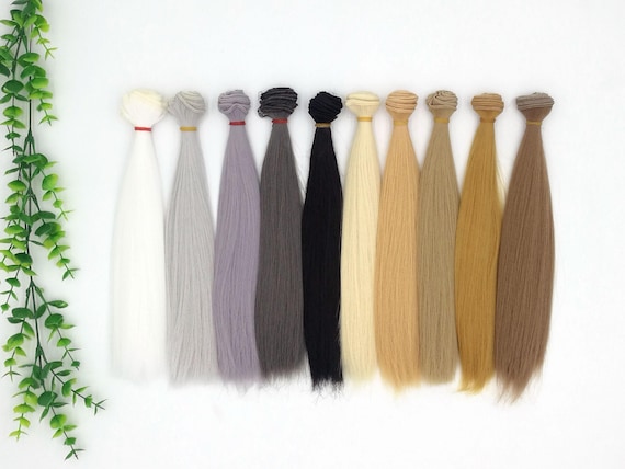 Straight Doll Hair Weft: Synthetic Fiber for Custom Doll Wigs
