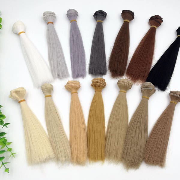 15cm straight Doll Hair wefts for making custom dolls synthetic hair doll wig