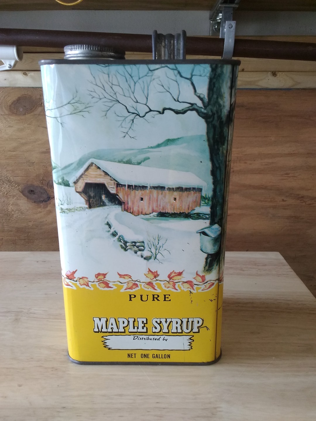 Vintage 1 Gallon Steel Can Etsy