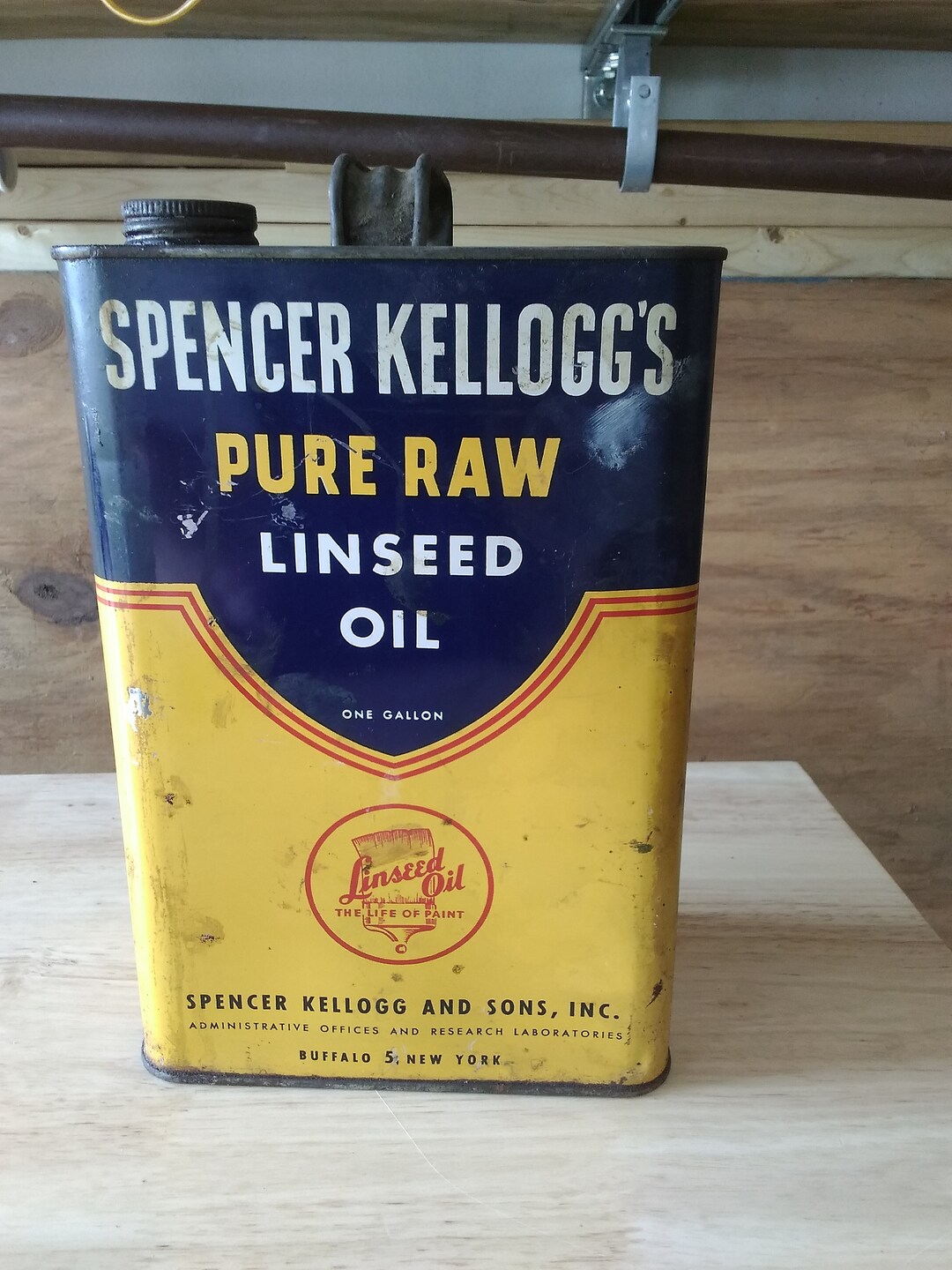 Vintage 1 Gallon Steel Can Etsy