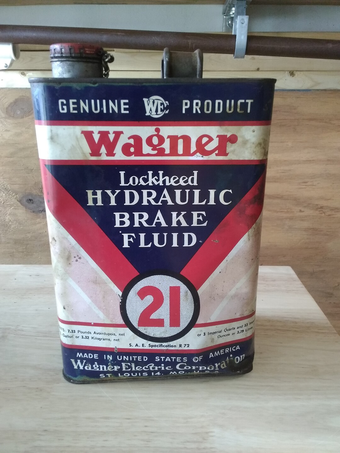 Vintage 1 Gallon Steel Can Etsy