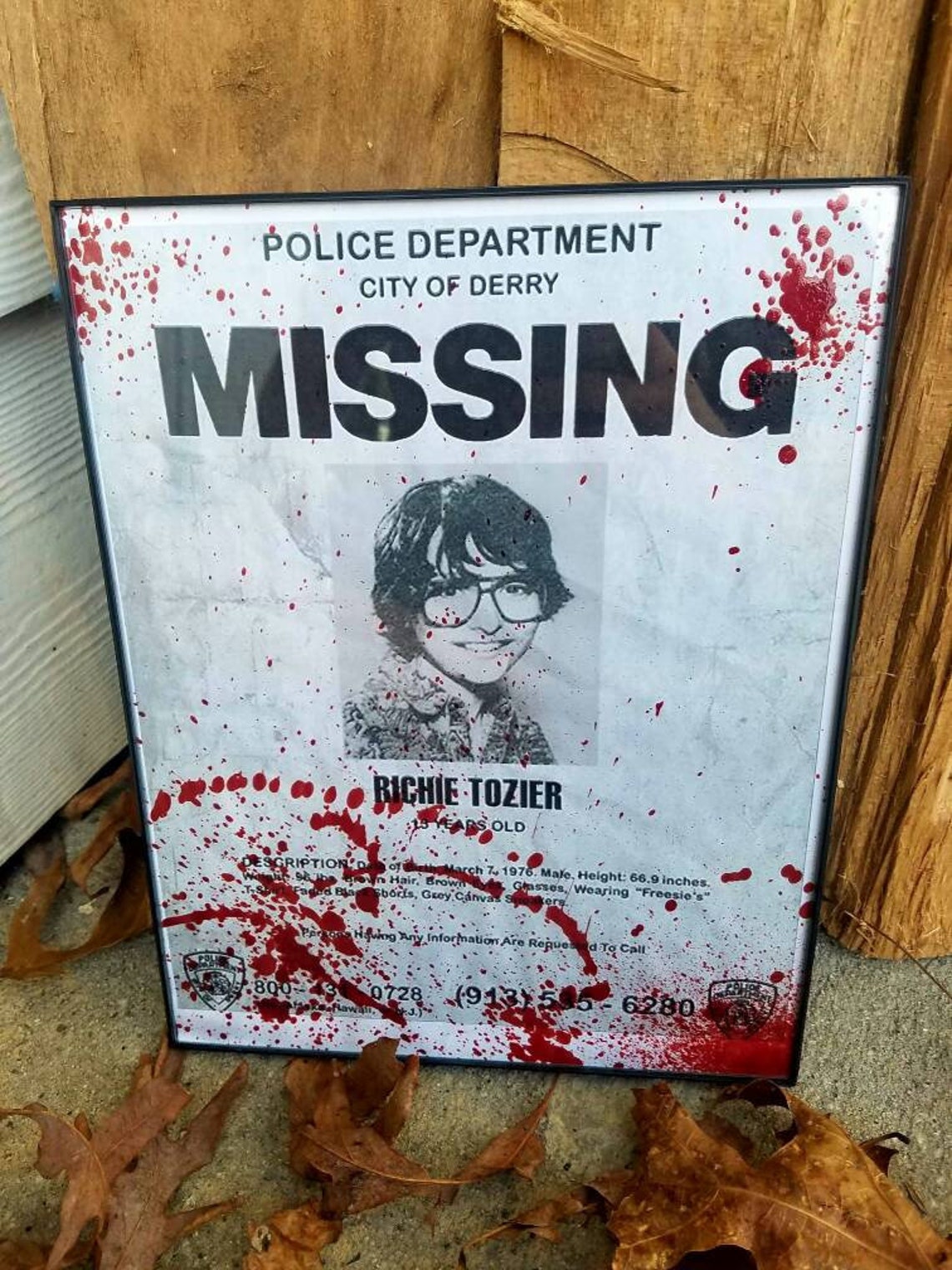 IT Richie Tozier Missing Print 8x10 bloody Print horror art | Etsy
