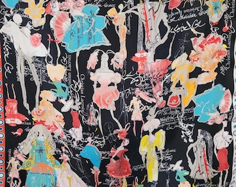 CHRISTIAN LACROIX Multi Color Silk Scarf - Etsy