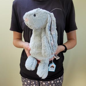 Jellycat Medium Bashful Blossom Sage Bunny Floral Ears Feet 12&quot; Retired
