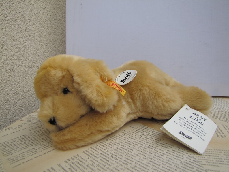 Steiff Golden Retriever Lumpi Puppy Dog Plush Toy 10in ID Etsy