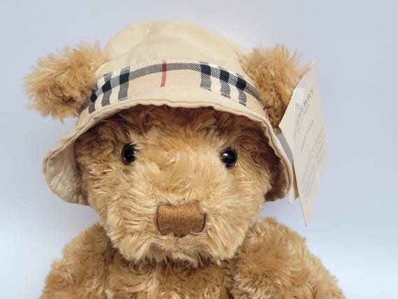 Burberry Fragrances Teddy Bear Plush in Check Bucket Hat 11