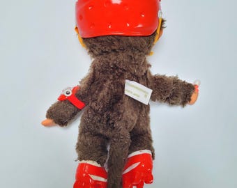 ヴィンテージモンチッチ人形：セキグチ 1974年、ヘルメット＆ローラー