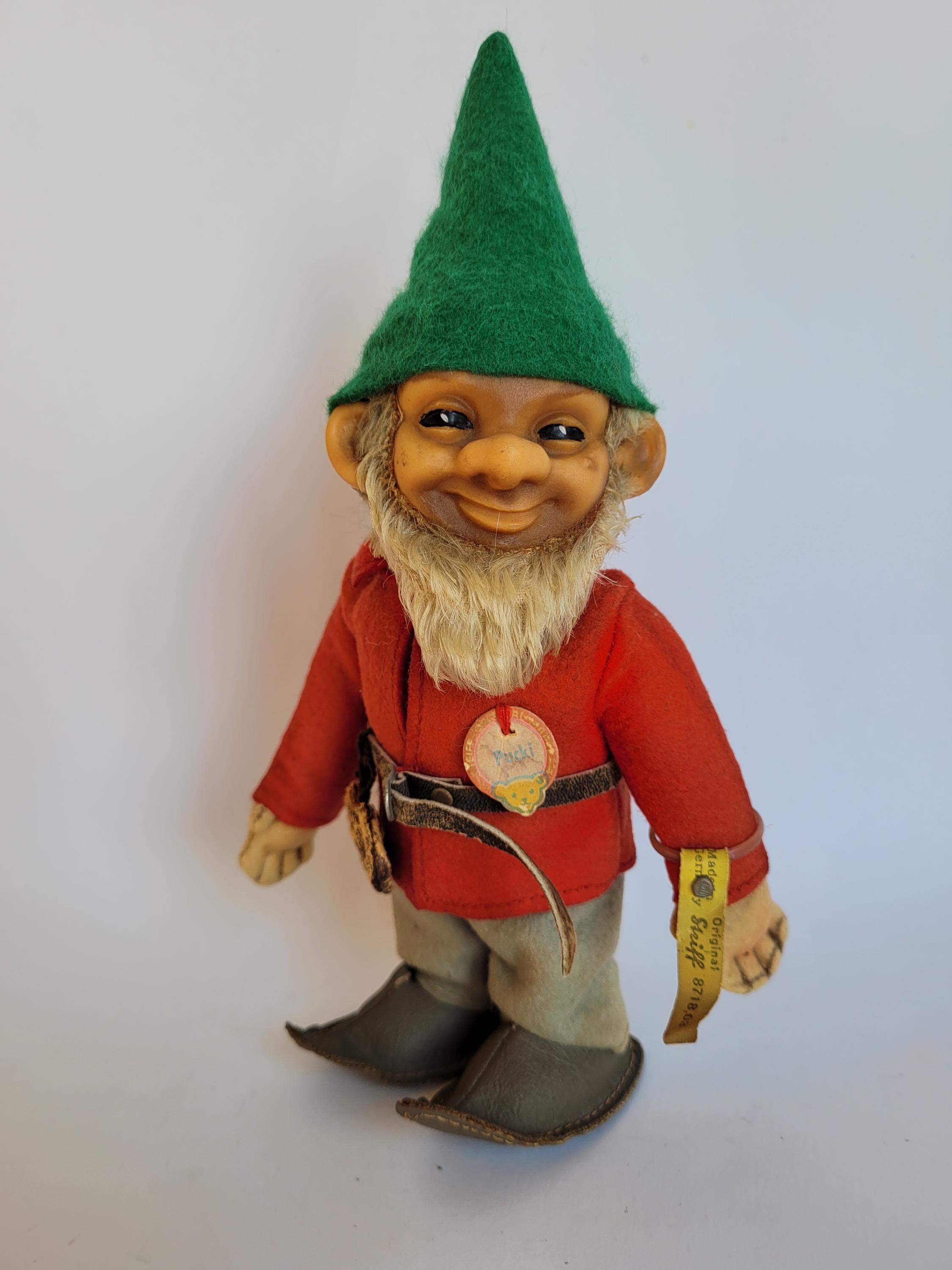 Vintage 60's Steiff Dwarf Gnome Pucki Figure Doll 7
