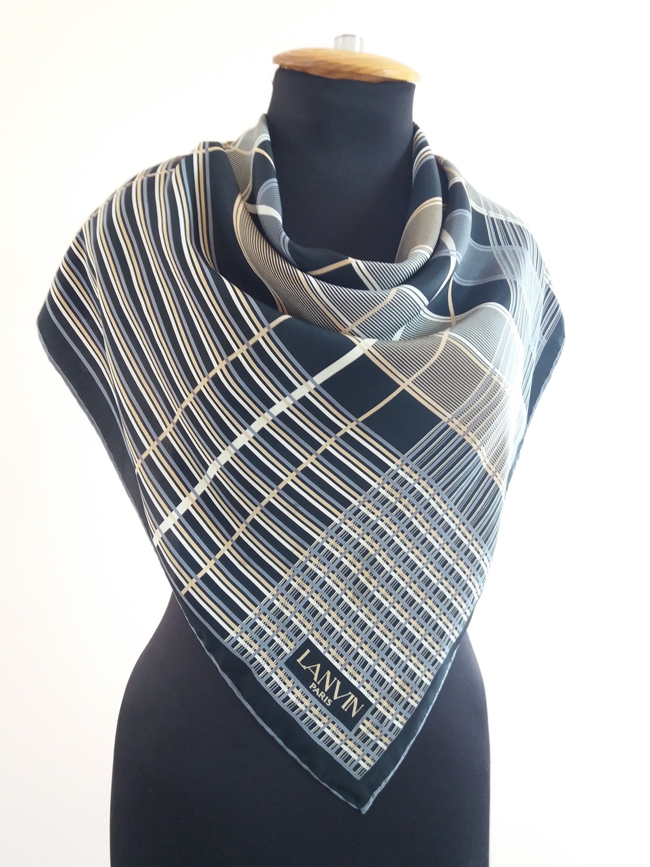 LANVIN PARIS VINTAGE ランバン　 パリス　ストール Lanvin Paris Scarf - Etsy