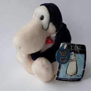 Vintage Dakin Opus Penguin Plush Stuffed Animal Toy 6&quot; made in 1985