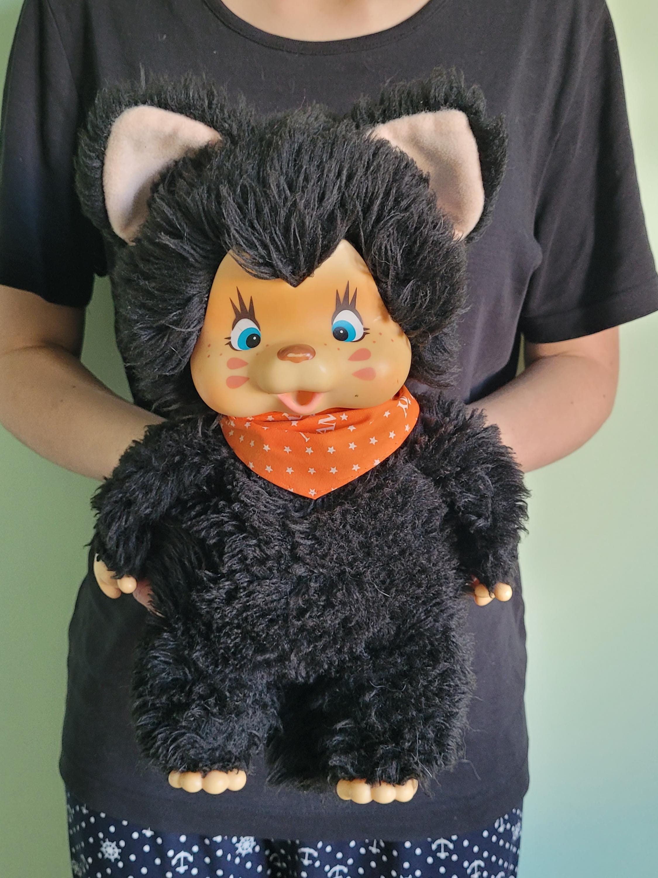 Nyamy Felina Black Kitten Cat Monchichi Monchhichi Made in Japan