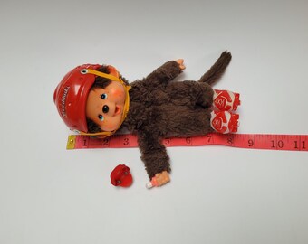 ヴィンテージモンチッチ人形：セキグチ 1974年、ヘルメット＆ローラー