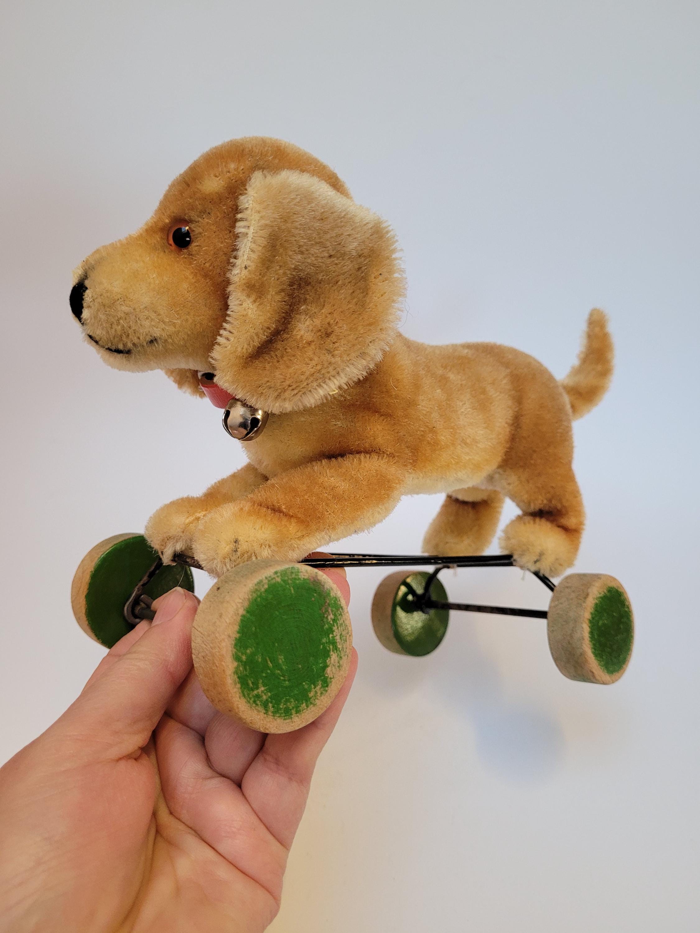 Steiff Dog on Wheels - Etsy