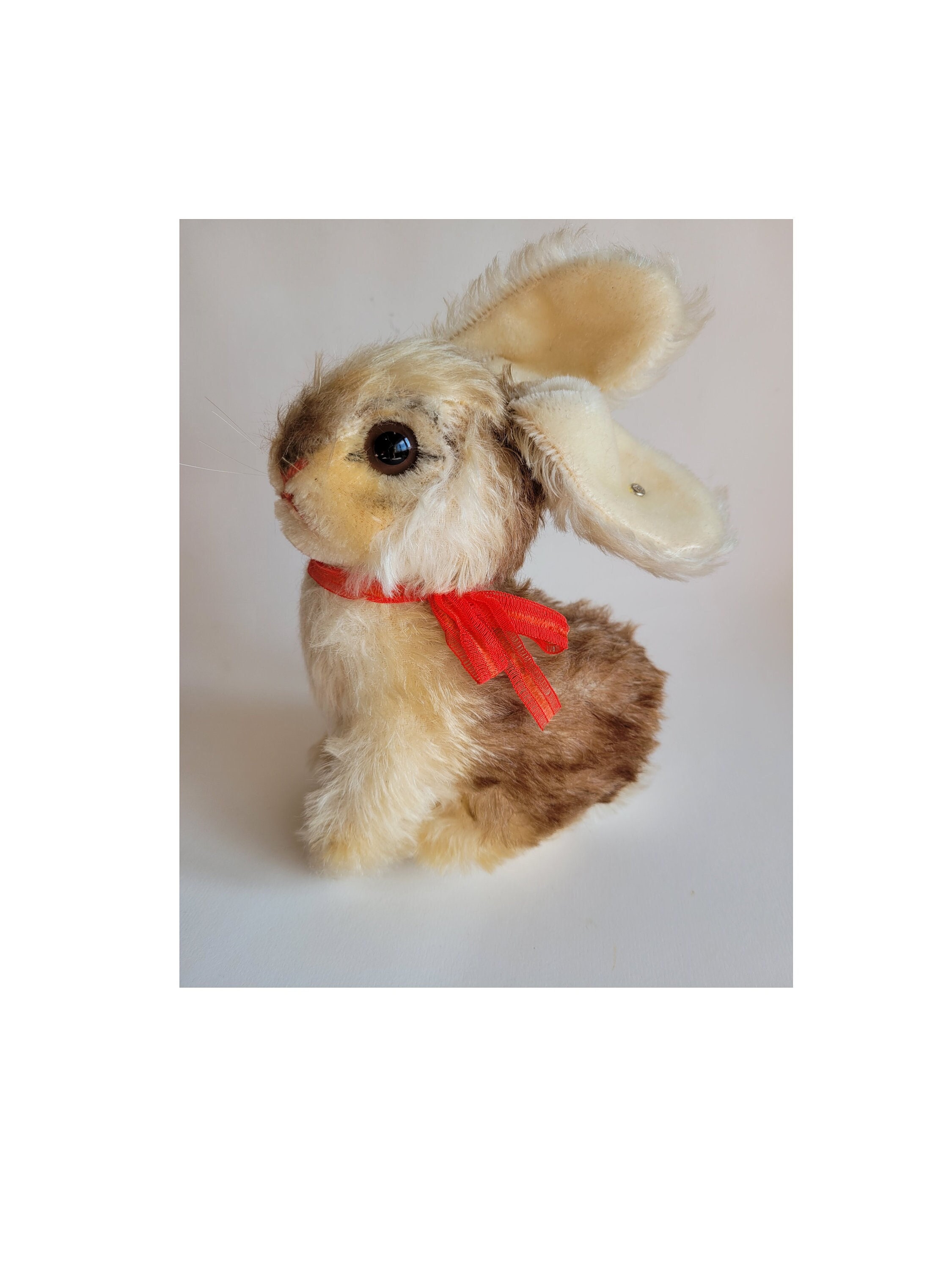 Vintage Steiff Mohair Sonny Rabbit/bunny Sitting up Toy 7in