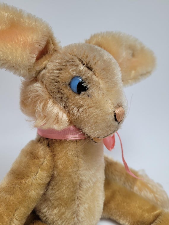 Steiff Lulac Bunny,id,mohair,fully Jointed,glass Eyes,14