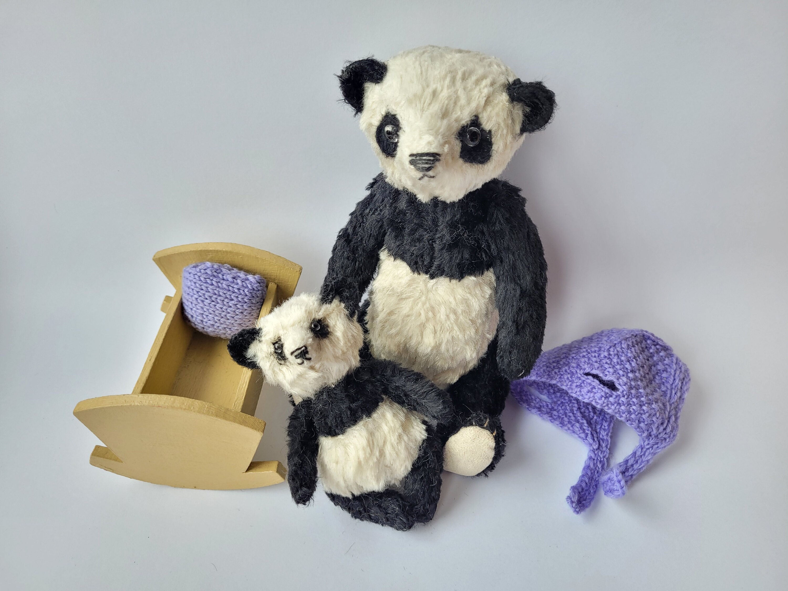 作家様 テディベア アーティストベア ハンドメイド パンダ しろくろや