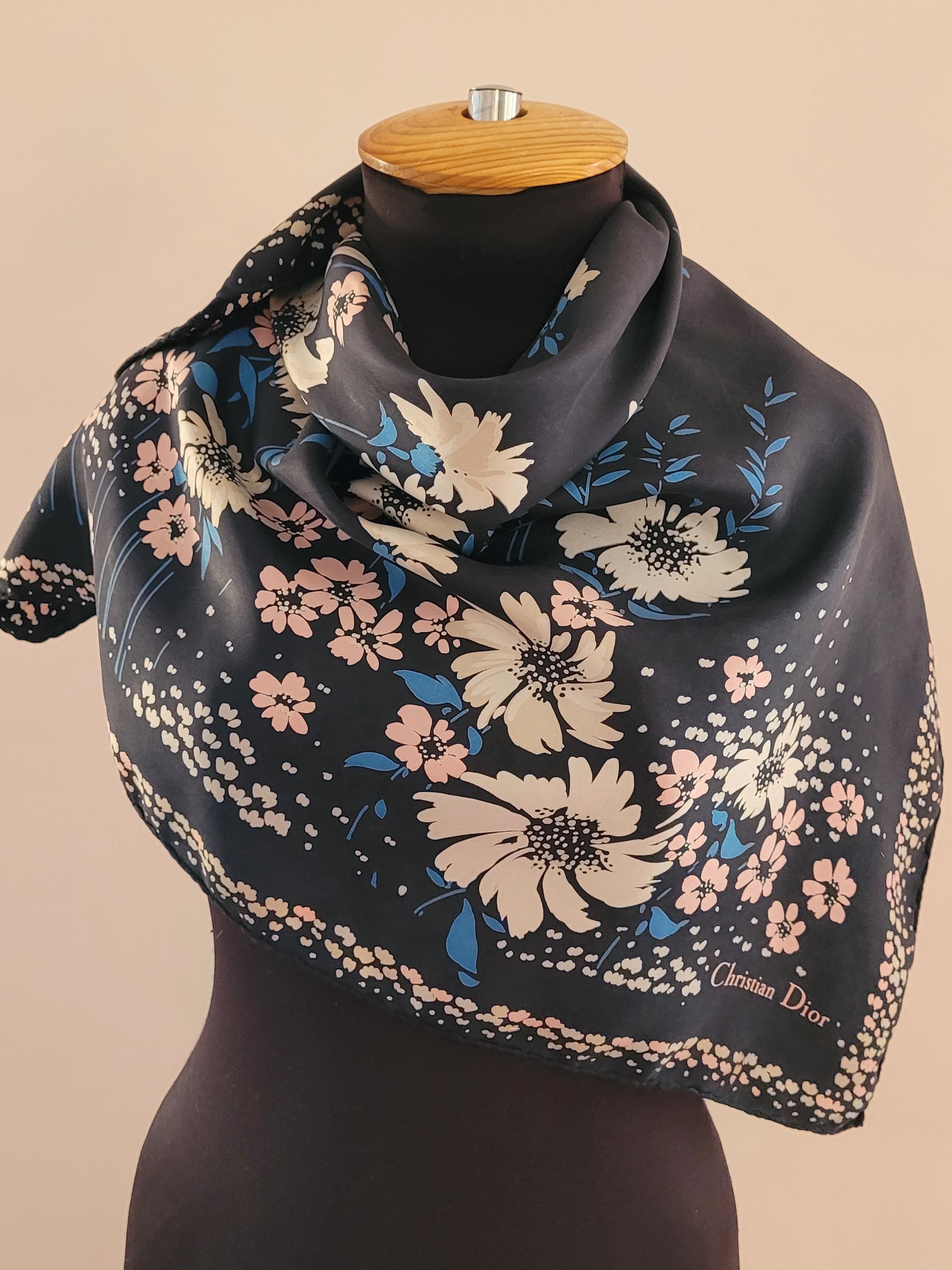Foulard Vintage Baratta 100% Soie Multicolore - Occasion Très Bon état