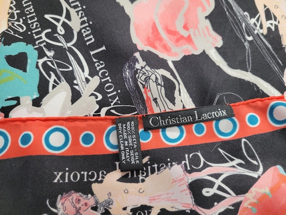 CHRISTIAN LACROIX Multi Color Silk Scarf - Etsy