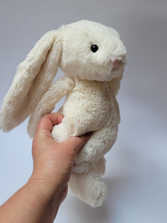 Jellycat Medium Bashful Cream White Bunny Plush 12