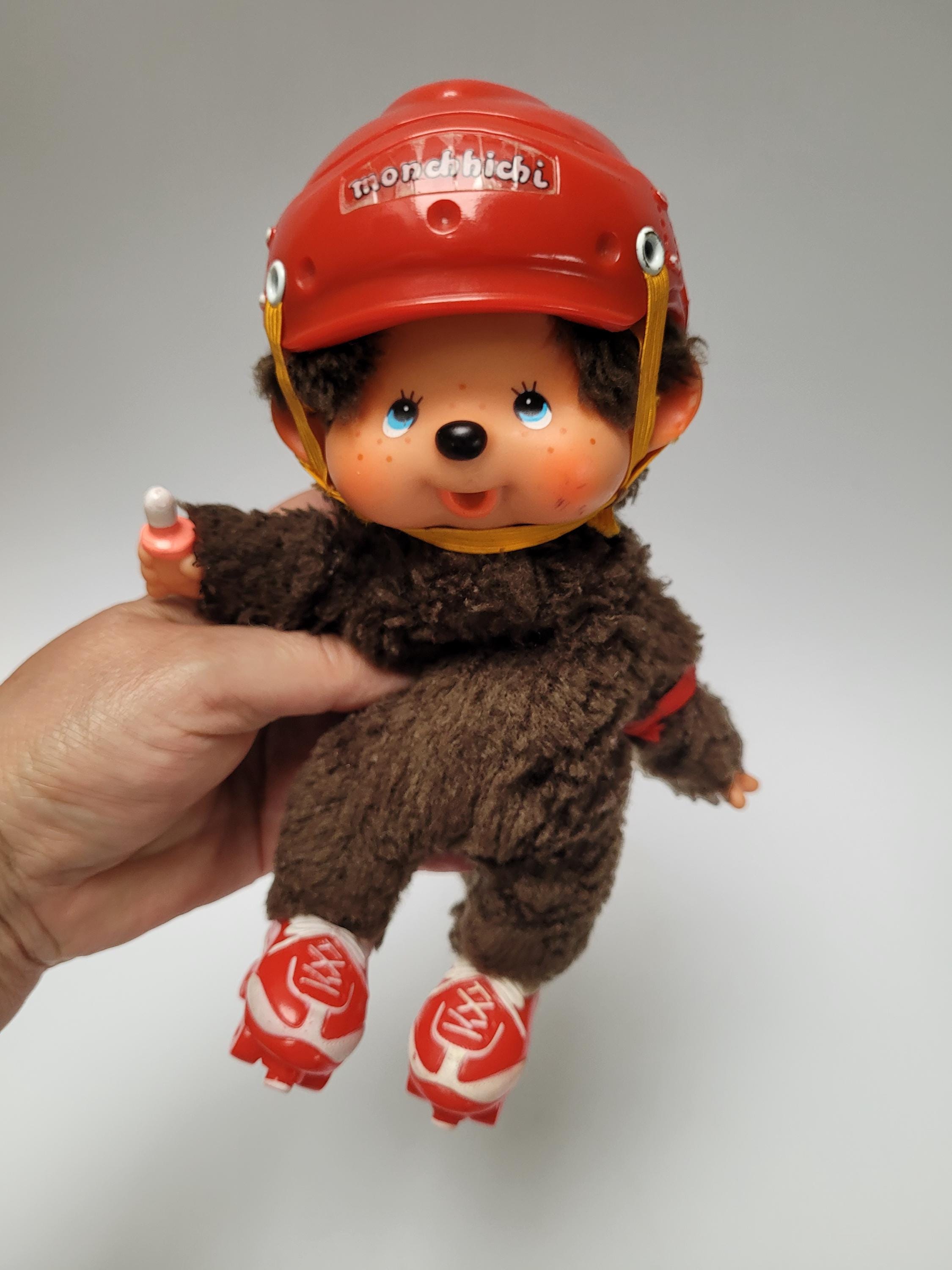 ヴィンテージモンチッチ人形：セキグチ 1974年、ヘルメット＆ローラー