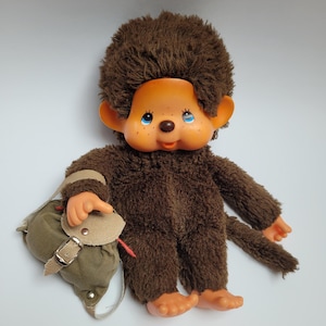 Vintage 1974 Sekiguchi Monchhichi Doll, Rare Size 11