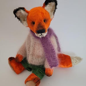Artist Handmade Teddy Fox Doll 9inch Fairytale Orange Teddy Fox