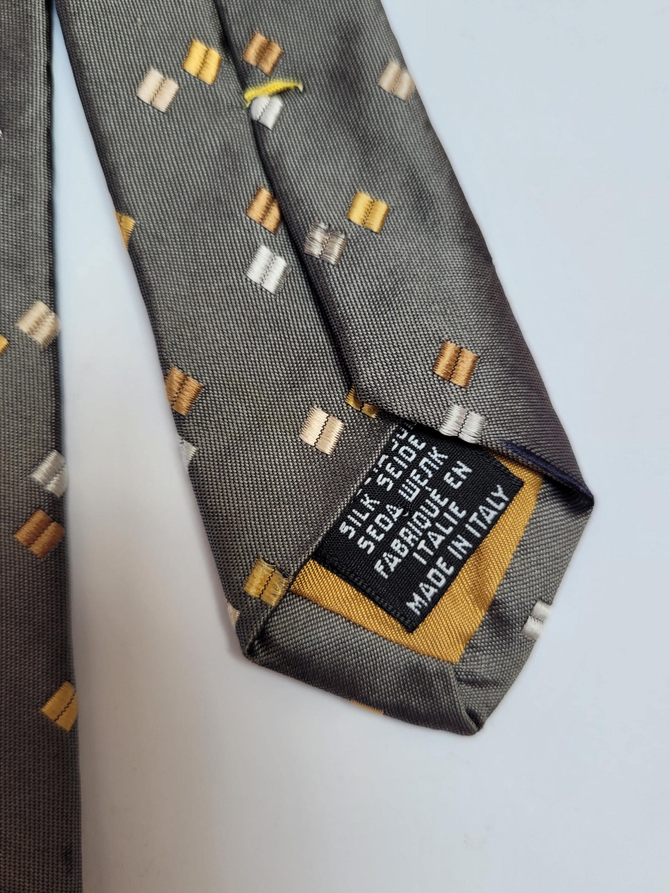 イヴ・サンローラン YSL シルバー グレー シルク ネクタイ - Etsy 日本
