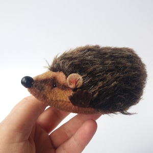 Vintage Steiff Joggi Hedgehog Mohair Stuffed Toy 5in made in Germany,no ID