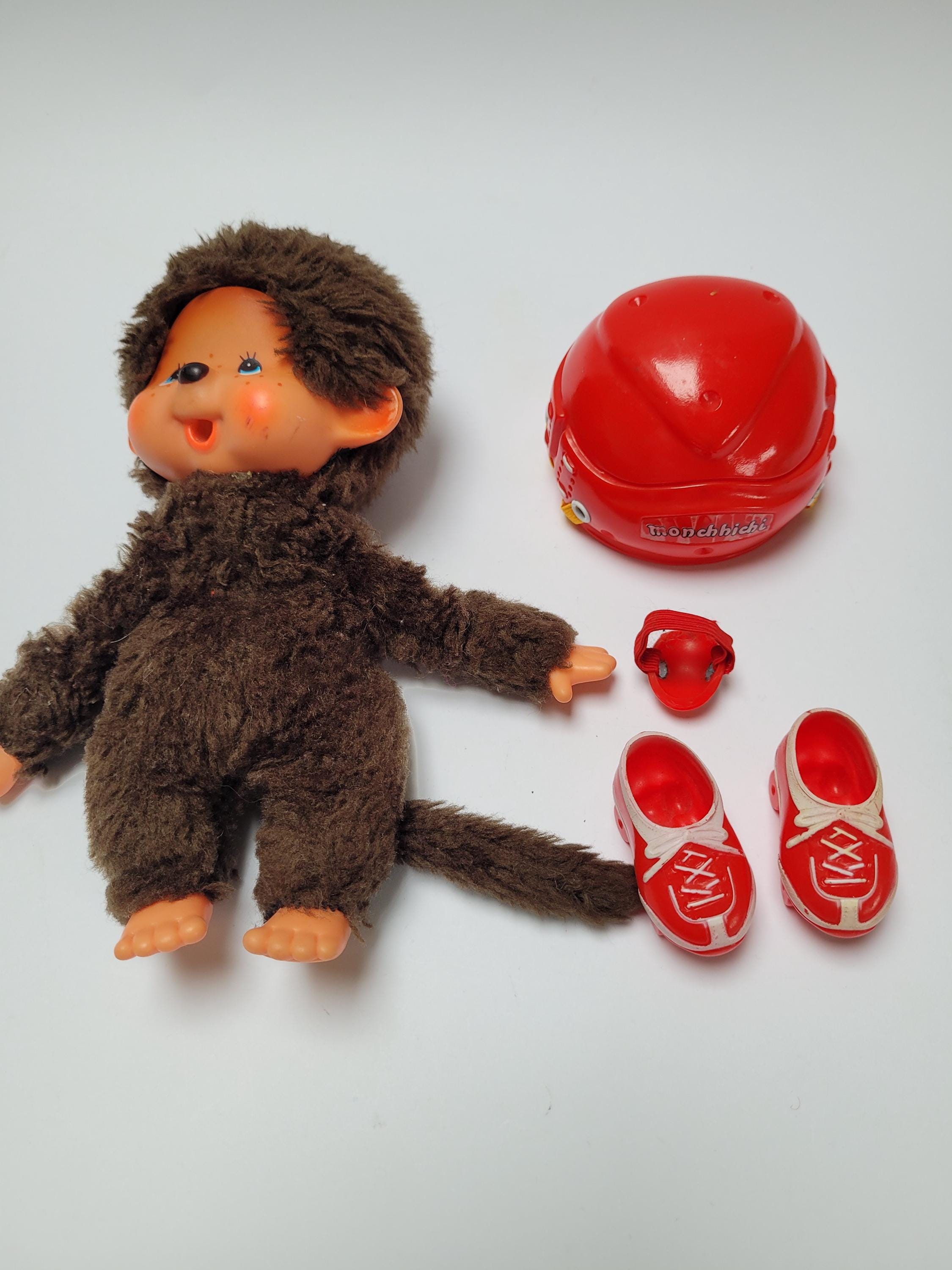 ヴィンテージモンチッチ人形：セキグチ 1974年、ヘルメット＆ローラー