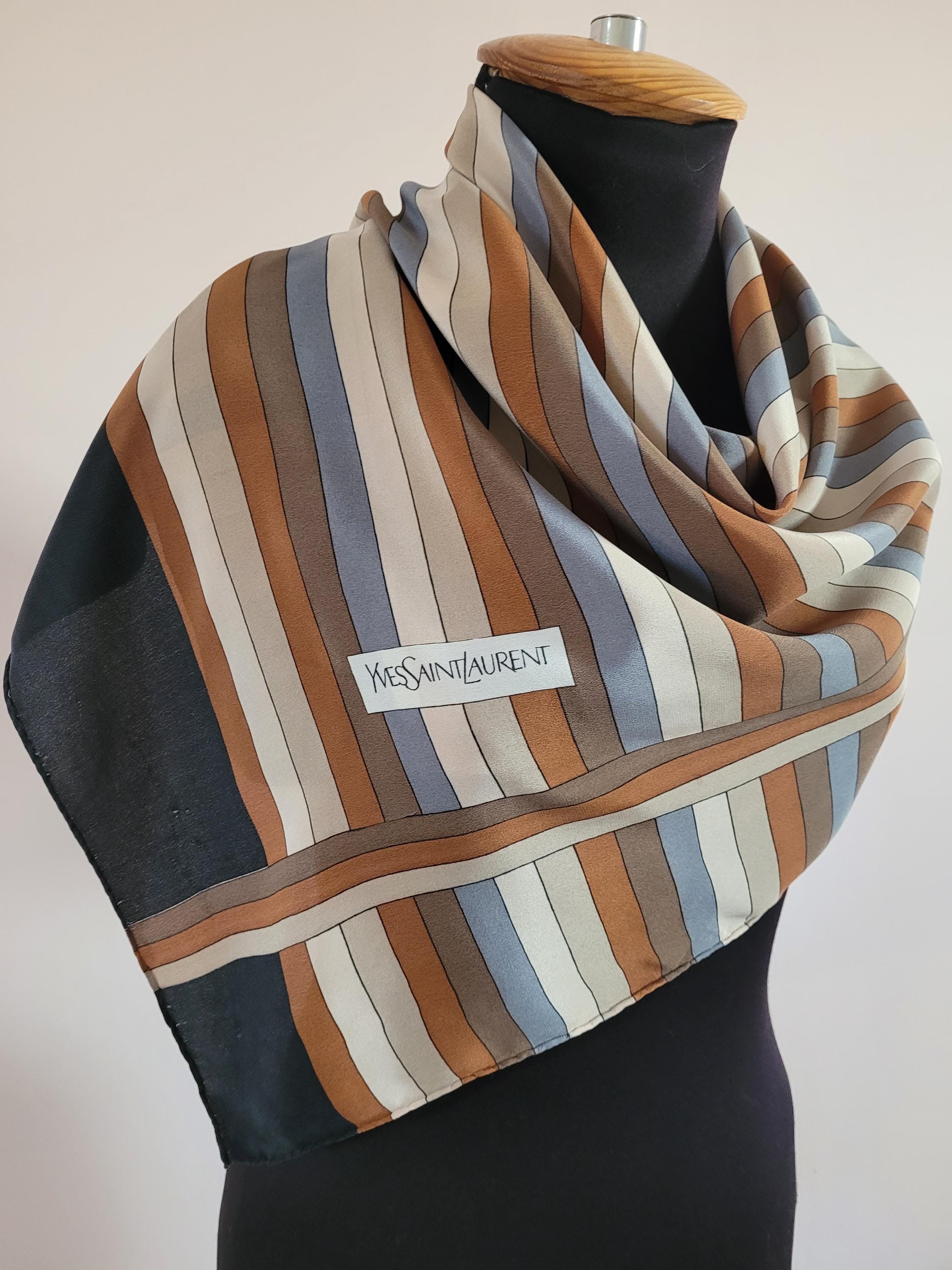 YvesSaintLaurent　未使用　シルク　ビンテージ　ストール　 Yves Saint Laurent Silk Scarves Vintage - Etsy