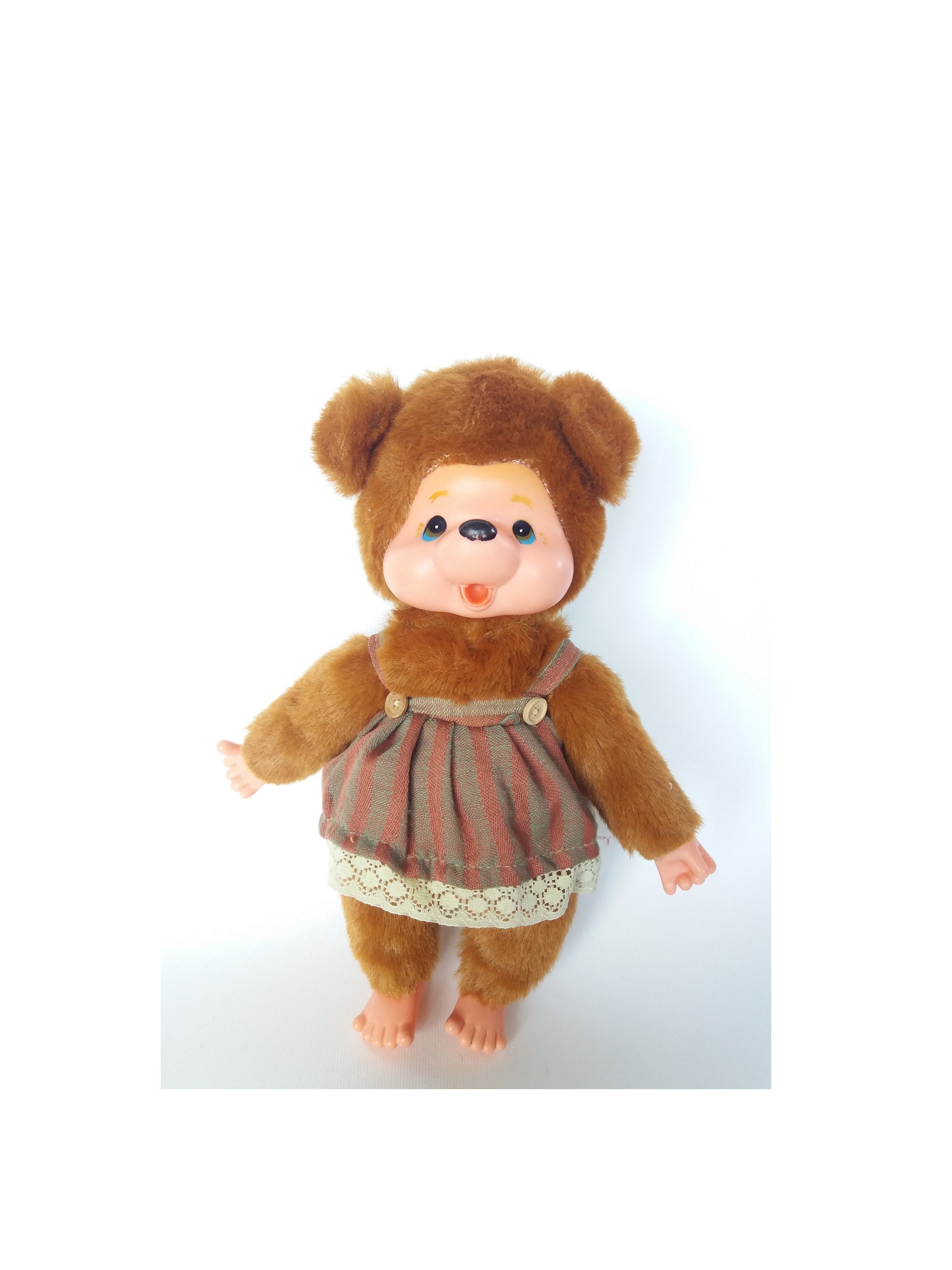Monchichi Monchhichi Monkey Boy Doll 7inch, 1980s,original Outfit