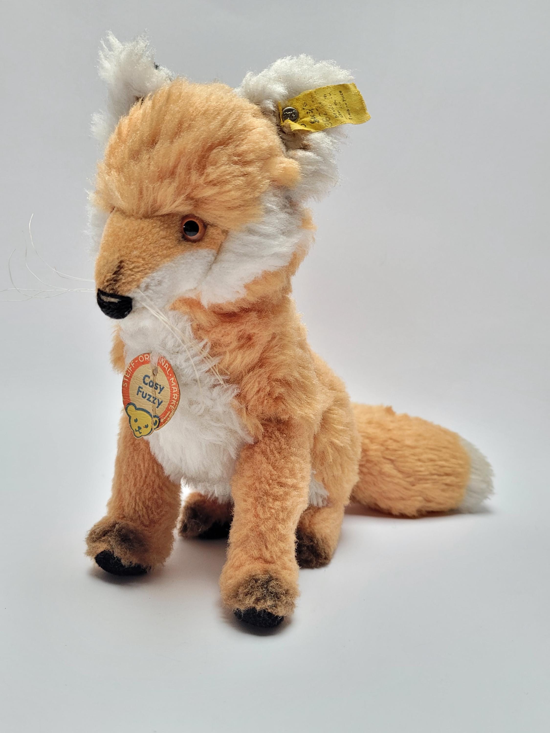 ぬいぐるみ vintage steiff Fox plush toy Steiff Cosy Fuzzy Fox Dralon Plush 8