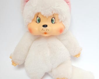 Nyamy ぬいぐるみ　ニャーミー　washino cat モンチッチ Monchhichi/monchichi Yellow Cat/kitten Doll Vintage 1979