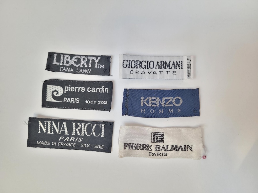 Vintage Clothes Labels Tags From Top Designer Brand for for Collector ...