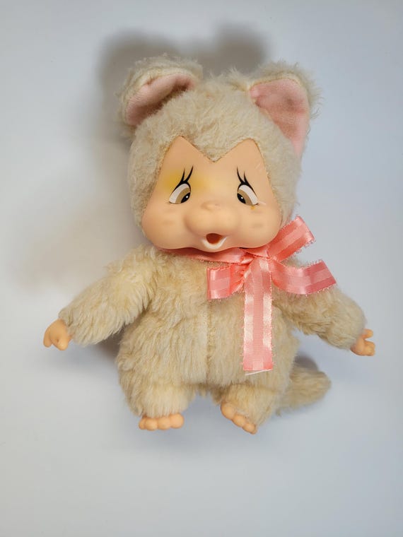 Nyamy ぬいぐるみ ニャーミー washino cat モンチッチ Monchhichi Nyamy Felina Kitten Cat With Label 1979 Vintage